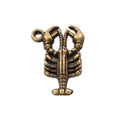 Zinc Alloy Lobster Charm Pendant for DIY Necklace Bracelet Jewelry Making view 2