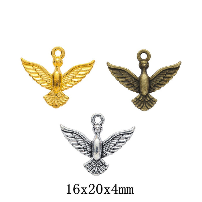 Zinc Alloy Eagle Charm Pendant No.141833 for DIY Necklace Bracelet Jewelry Making