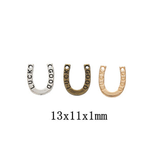 Zinc Alloy Horseshoe Charm Pendant No.025055 for DIY Necklace Bracelet Jewelry Making