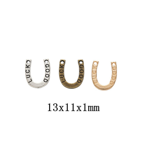 Zinc Alloy Horseshoe Charm Pendant No.025055 for DIY Necklace Bracelet Jewelry Making