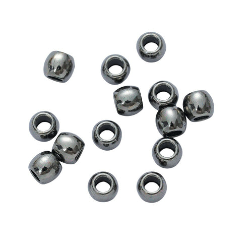 DIY Vintage Zinc Alloy Jewelry Findings 6mm Smooth Small Hole Beads For Bracelets Necklaces