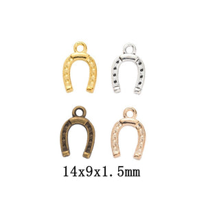 Zinc Alloy Horseshoe Charm Pendant No.165205 for DIY Necklace Bracelet Jewelry Making