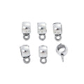 DIY Vintage Zinc Alloy Smooth Perforated Three-Way Single Loop Beads For European Bracelets view 2