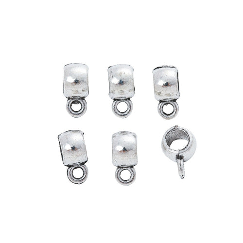 DIY Vintage Zinc Alloy Smooth Perforated Three-Way Single Loop Beads For European Bracelets
