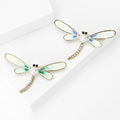 Metal Alloy Pearl Rhinestone Dragonfly Brooch For Unisex Fashion Apparel view 3