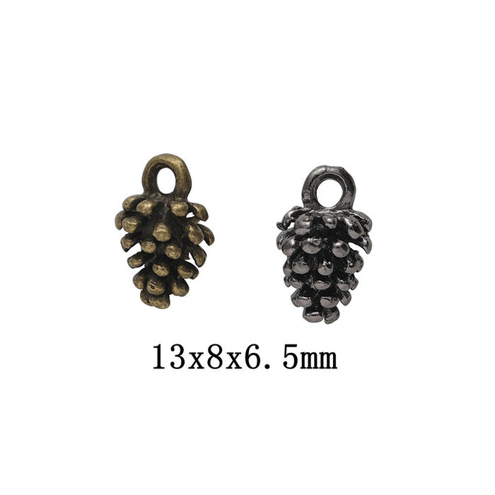 Zinc Alloy Pine Cone Charm Pendant No.665112 for DIY Necklace Bracelet Jewelry Making