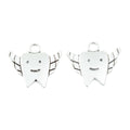 Antique Silver Zinc Alloy Angel Tooth Charm Pendant for DIY Necklace Bracelet Jewelry Making view 2
