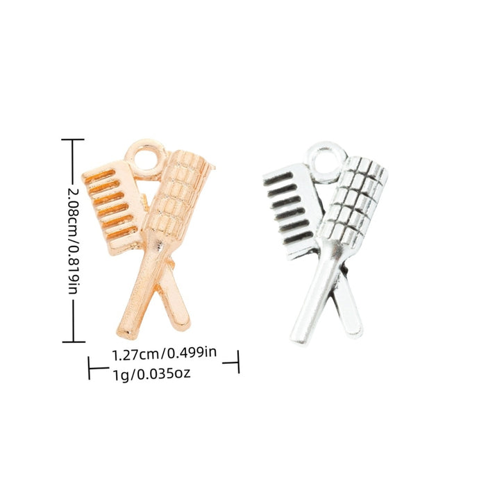 Zinc Alloy Comb Charm Pendant No.257516 for DIY Necklace Bracelet Jewelry Making