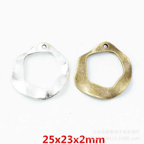 Zinc Alloy Circle Teardrop Charm Pendant for DIY Necklace Bracelet Jewelry Making