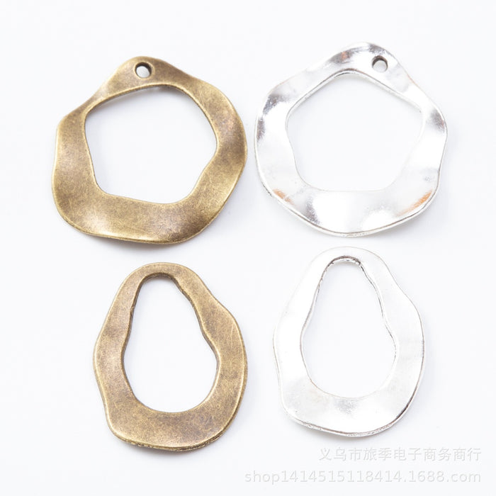 Zinc Alloy Circle Teardrop Charm Pendant for DIY Necklace Bracelet Jewelry Making