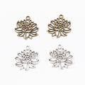 Zinc Alloy Lotus Charm Pendant No.822660 for DIY Necklace Bracelet Jewelry Making view 4