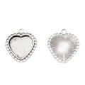 20mm Zinc Alloy Heart Charm Pendant for DIY Necklace Bracelet Jewelry Making view 3