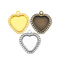 20mm Zinc Alloy Heart Charm Pendant for DIY Necklace Bracelet Jewelry Making view 5