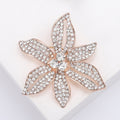 Alloy Rhinestone Flower Brooch Pin For Unisex Fashion Apparel view 2