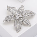Alloy Rhinestone Flower Brooch Pin For Unisex Fashion Apparel view 4