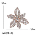 Alloy Rhinestone Flower Brooch Pin For Unisex Fashion Apparel view 5