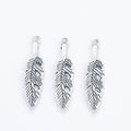 Zinc Alloy Feather Leaf Charm Pendant No.361536 for DIY Necklace Bracelet Jewelry Making view 3