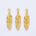 Zinc Alloy Feather Leaf Charm Pendant No.361536 for DIY Necklace Bracelet Jewelry Making view 4
