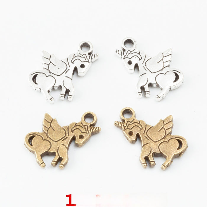 Zinc Alloy Unicorn Charm Pendant No.486231 for DIY Necklace Bracelet Jewelry Making