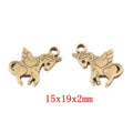 Zinc Alloy Unicorn Charm Pendant No.486231 for DIY Necklace Bracelet Jewelry Making view 2