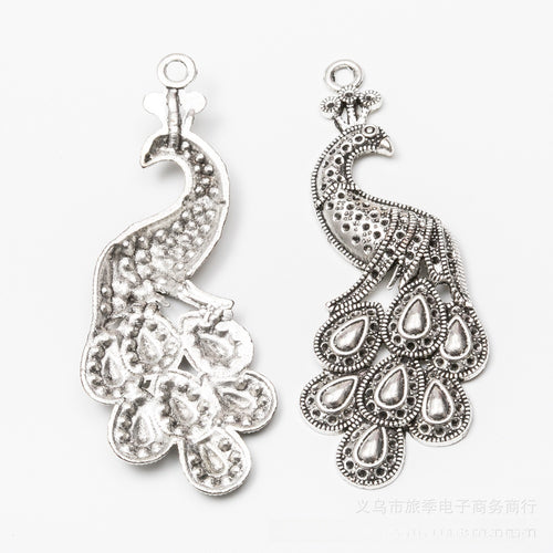 Zinc Alloy Peacock Charm Pendant No.756974 for DIY Necklace Bracelet Jewelry Making