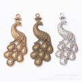 Zinc Alloy Peacock Charm Pendant No.756974 for DIY Necklace Bracelet Jewelry Making view 1