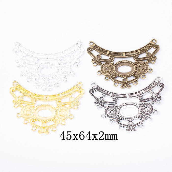 Vintage Zinc Alloy Necklace Tag Connector Pendant Charms For DIY Jewelry Making