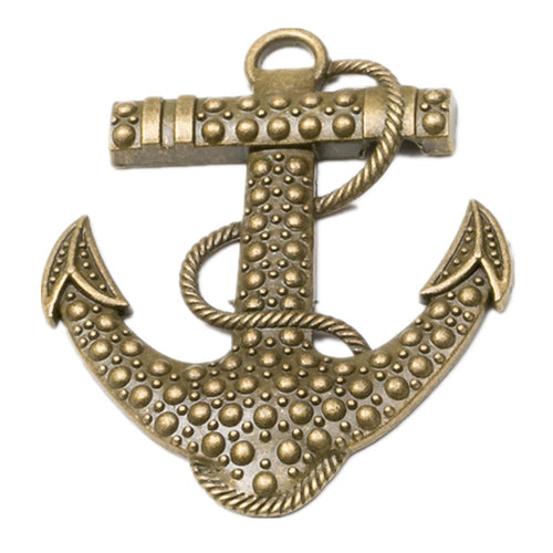 Zinc Alloy Anchor Charm Pendant No.524927 for DIY Necklace Bracelet Jewelry Making