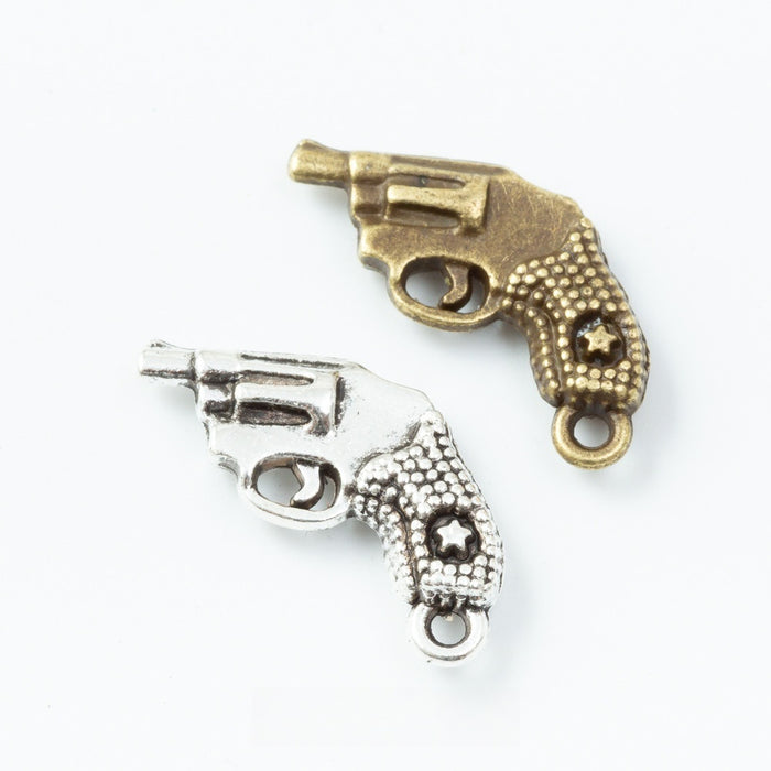 Zinc Alloy Handgun Charm Pendant No.859003 for DIY Necklace Bracelet Jewelry Making