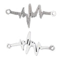 Zinc Alloy Heartbeat Charm Pendant for DIY Necklace Bracelet Jewelry Making view 3