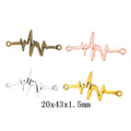 Zinc Alloy Heartbeat Charm Pendant for DIY Necklace Bracelet Jewelry Making view 1