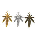 Zinc Alloy Maple Leaf Charm Pendant No.934687 for DIY Necklace Bracelet Jewelry Making view 5