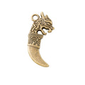 Zinc Alloy Dragon Tooth Charm Pendant for DIY Necklace Bracelet Jewelry Making view 2
