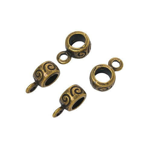 Vintage Zinc Alloy Single Dangle Large Hole Bead For European Bracelet Necklace DIY Jewelry