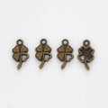 Zinc Alloy Four Leaf Clover Charm Pendant No.658051 for DIY Necklace Bracelet Jewelry Making view 2