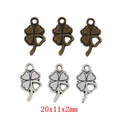Zinc Alloy Four Leaf Clover Charm Pendant No.658051 for DIY Necklace Bracelet Jewelry Making view 1