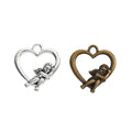 Zinc Alloy Heart Angel Charm Pendant for DIY Necklace Bracelet Jewelry Making view 4