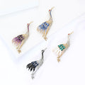 Alloy Crane Brooch Pin For Simple Suit Lapel Decoration view 3