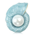 Alloy Pearl Enamel Conch Brooch For Fashion Clothing Decoration view 1