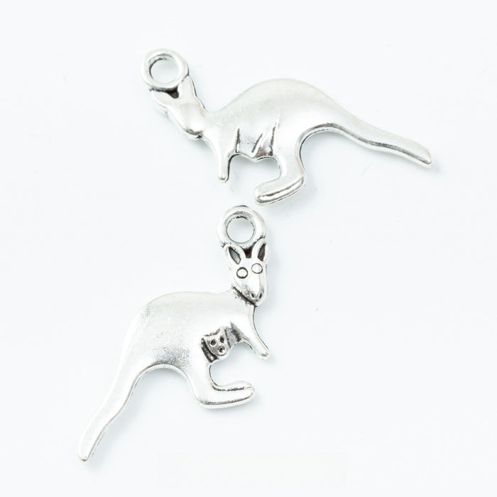 Antique Silver Zinc Alloy Kangaroo Charm Pendant for DIY Necklace Bracelet Jewelry Making