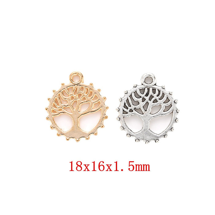 Zinc Alloy Tree Of Life Charm Pendant No.016716 for DIY Necklace Bracelet Jewelry Making