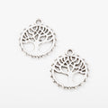 Zinc Alloy Tree Of Life Charm Pendant No.016716 for DIY Necklace Bracelet Jewelry Making view 2