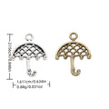 Zinc Alloy Umbrella Charm Pendant No.694683 for DIY Necklace Bracelet Jewelry Making view 1