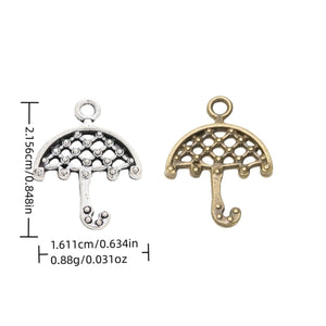 Zinc Alloy Umbrella Charm Pendant No.694683 for DIY Necklace Bracelet Jewelry Making