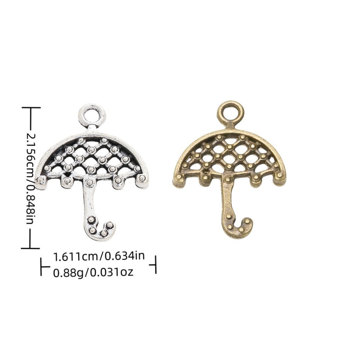 Zinc Alloy Umbrella Charm Pendant No.694683 for DIY Necklace Bracelet Jewelry Making
