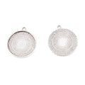 20mm Zinc Alloy Round Bezel Tray Charm Pendant for DIY Necklace Bracelet Jewelry Making view 2