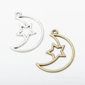 Zinc Alloy Moon Frame Charm Pendant for DIY Necklace Bracelet Jewelry Making view 2