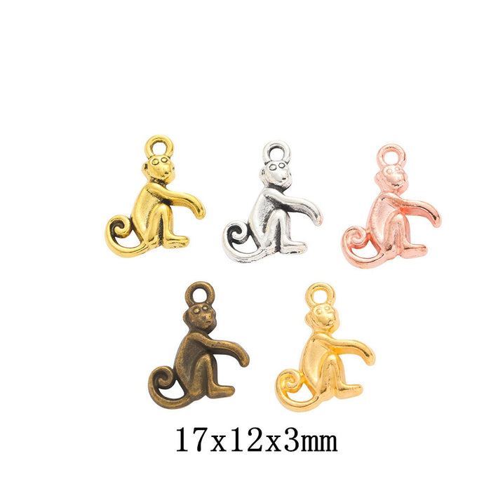 Zinc Alloy Monkey Charm Pendant for DIY Necklace Bracelet Jewelry Making