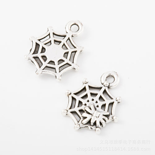 Zinc Alloy Spider Web Charm Pendant No.280849 for DIY Necklace Bracelet Jewelry Making