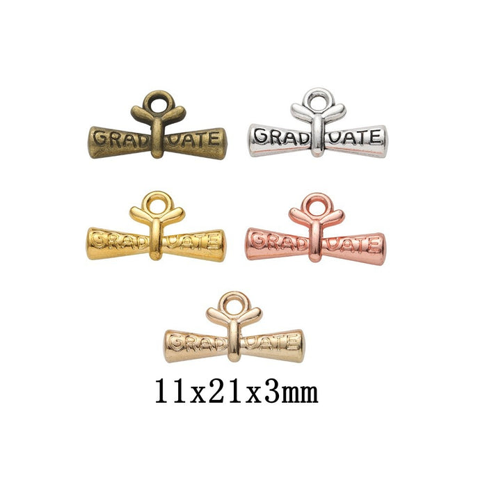 Zinc Alloy Scroll Charm Pendant for DIY Necklace Bracelet Jewelry Making